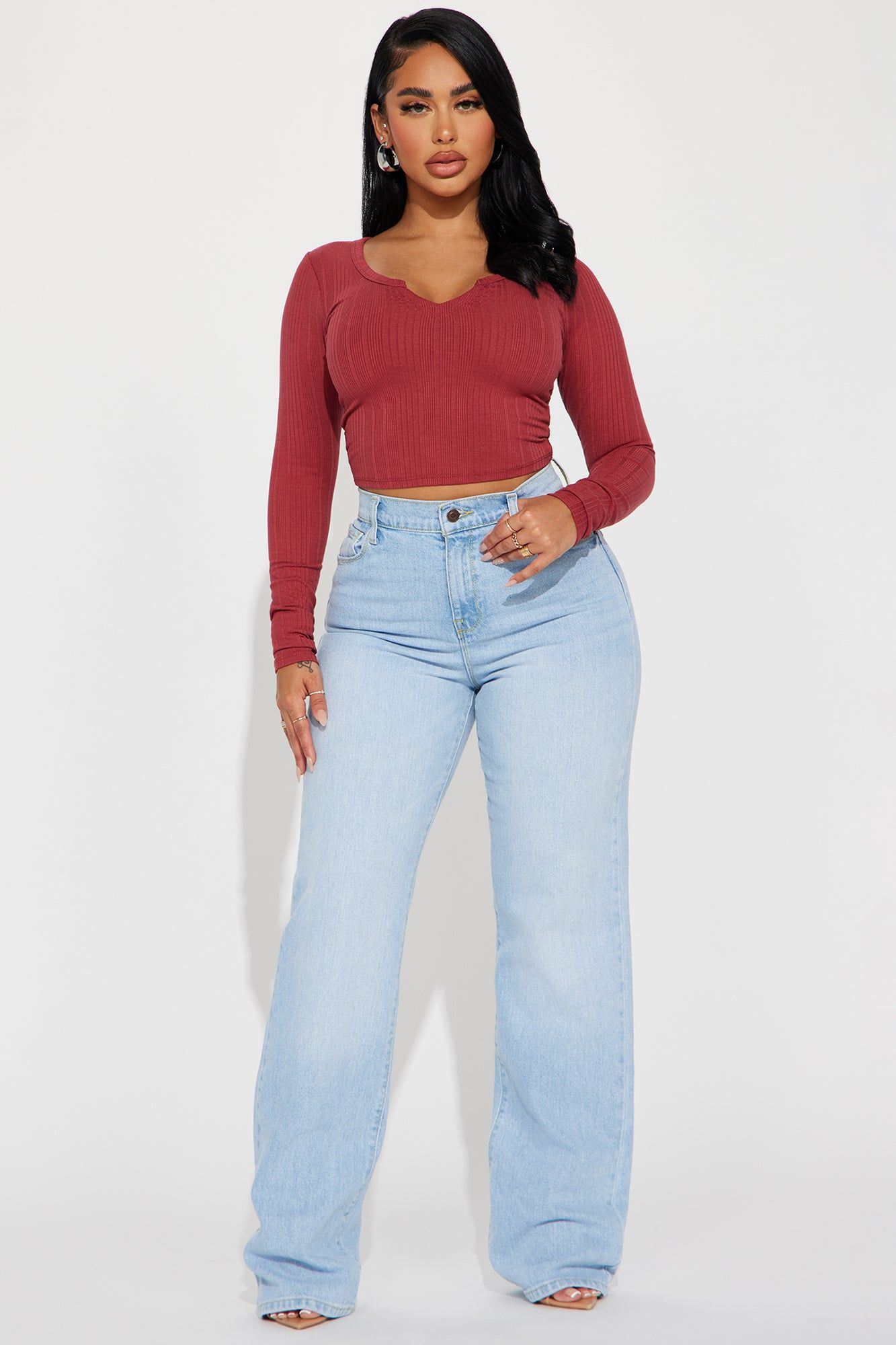Koryn Ribbed Top - Rust sold by Fashion Nova product image thumbnail 2