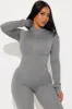 Chloe Seamless Jumpsuit - Charcoal sold by Fashion Nova