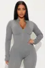 Chloe Seamless Jumpsuit - Charcoal sold by Fashion Nova