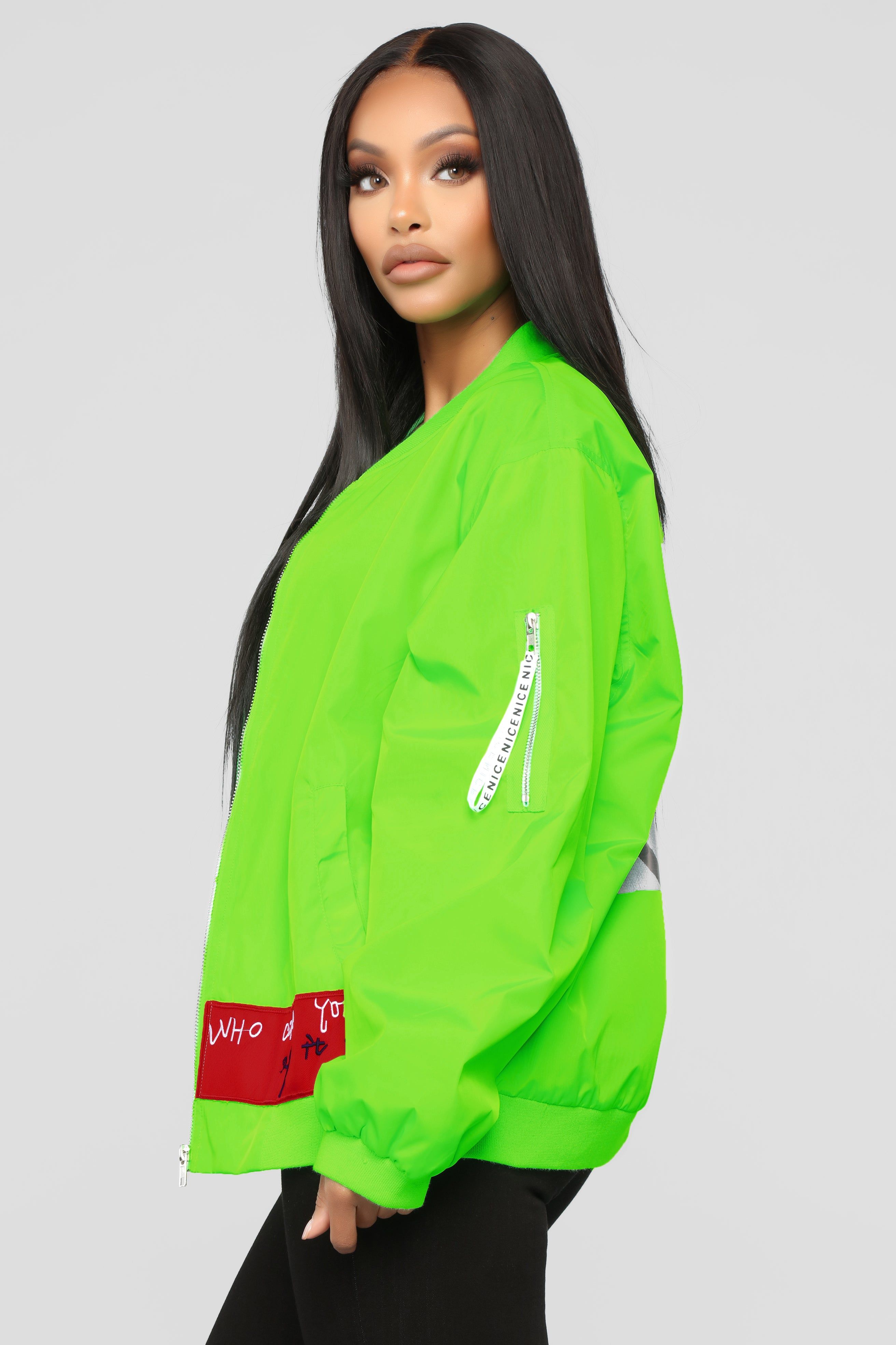 Freak Show Bomber Jacket - NeonGreen sold by Fashion Nova product image thumbnail 4