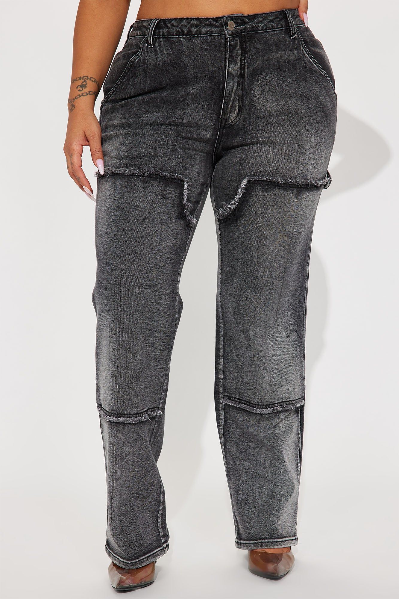 High Alert Low Stretch Straight Leg Utility Jeans - Black Wash sold by Fashion Nova product image thumbnail 5