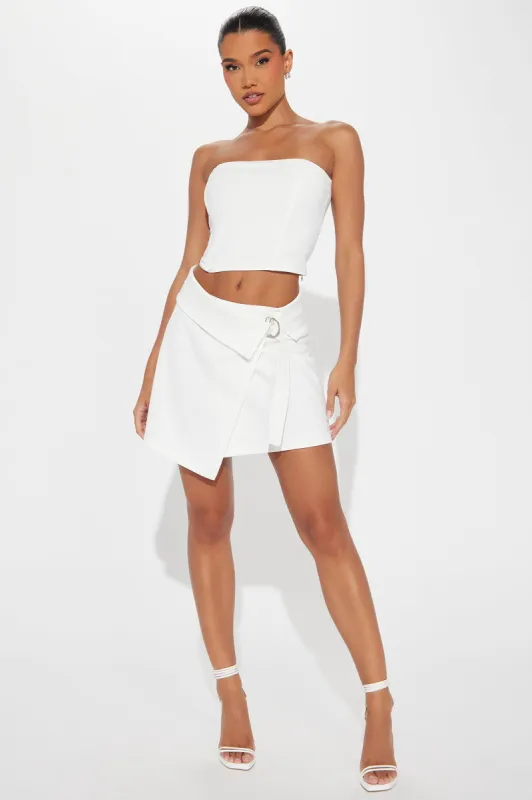 Beckie Skirt Set - White sold by Fashion Nova