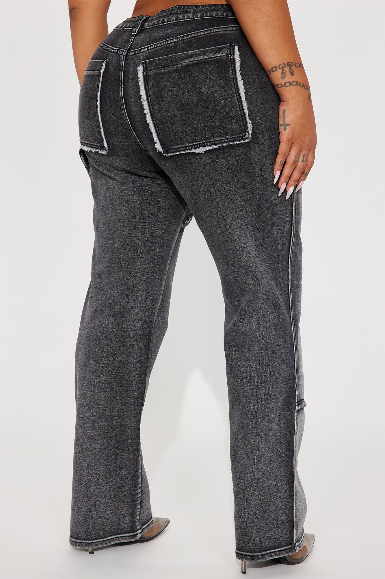High Alert Low Stretch Straight Leg Utility Jeans - Black Wash sold by Fashion Nova product image thumbnail 6