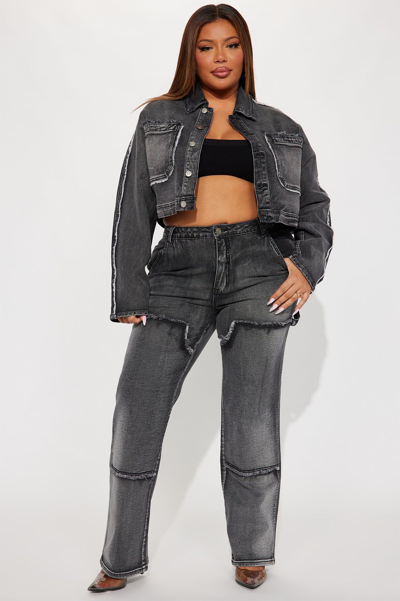 High Alert Low Stretch Straight Leg Utility Jeans - Black Wash sold by Fashion Nova product image thumbnail 4