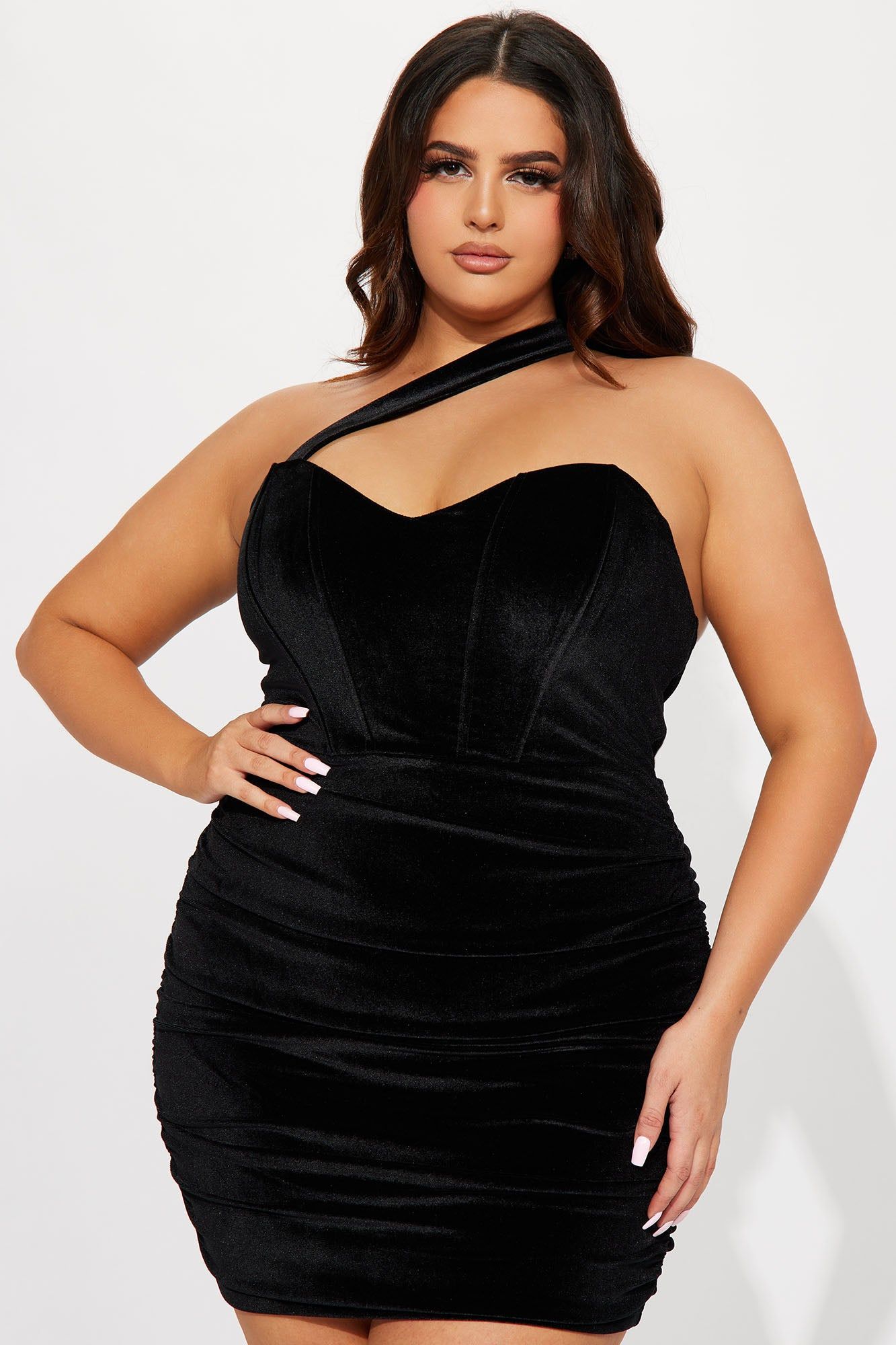 Juliet Velvet Mini Dress - Black sold by Fashion Nova product image thumbnail 4