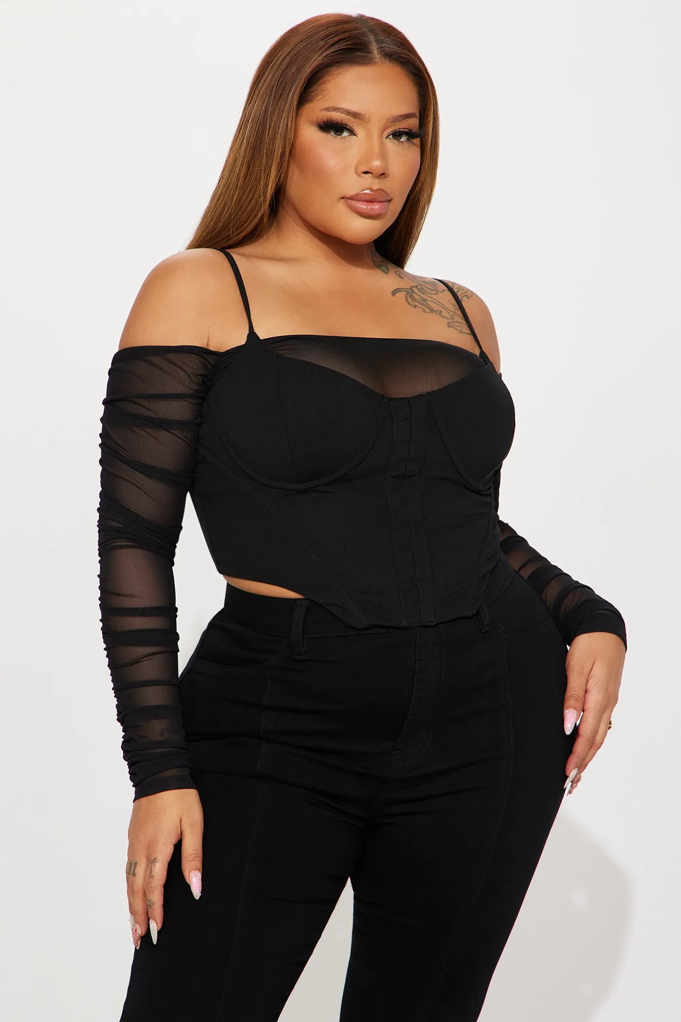 Evelyn Corset Top - Black sold by Fashion Nova product image thumbnail 3