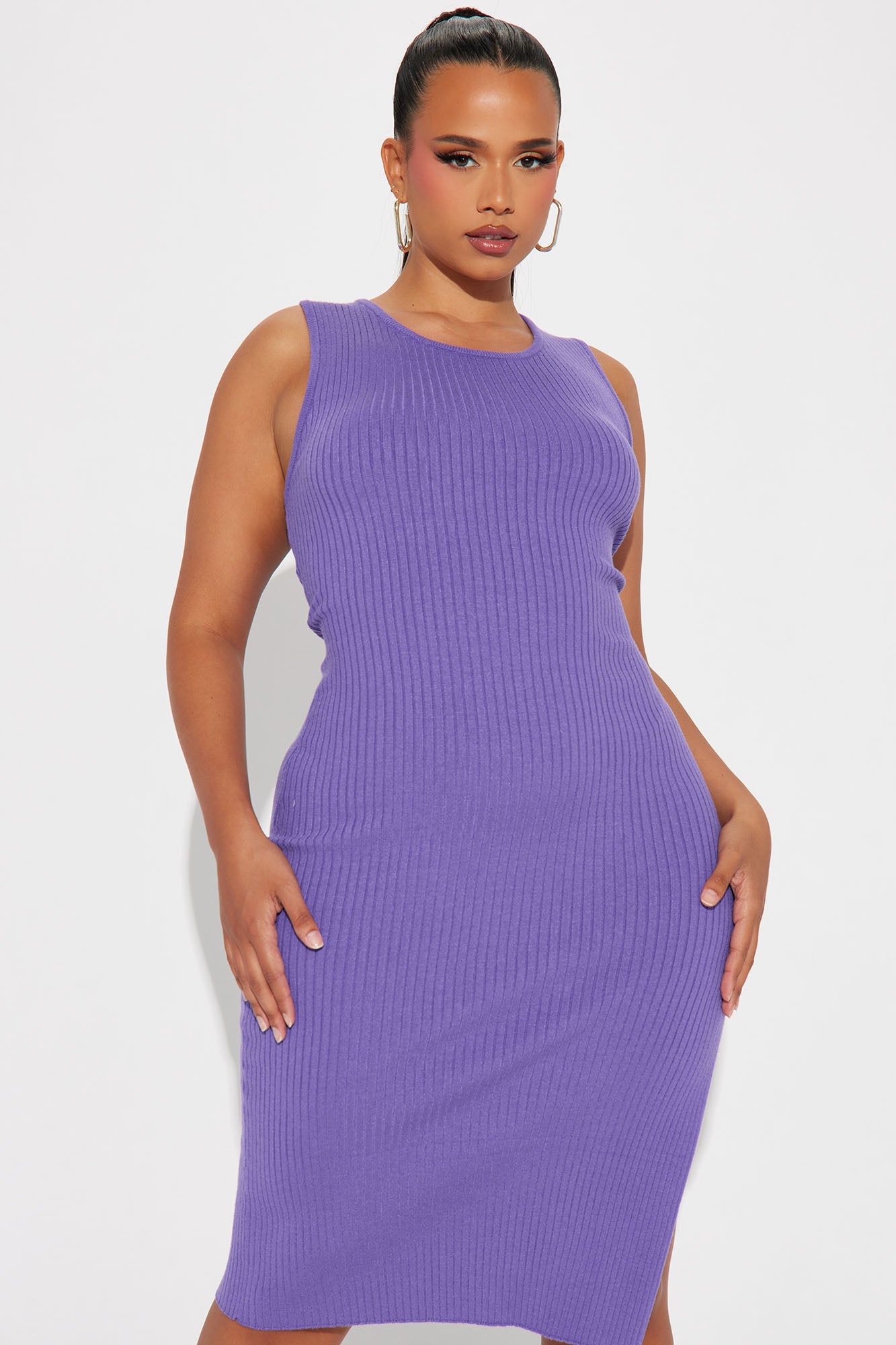 Alyssa Sweater Midi Dress - Purple sold by Fashion Nova product image thumbnail 5
