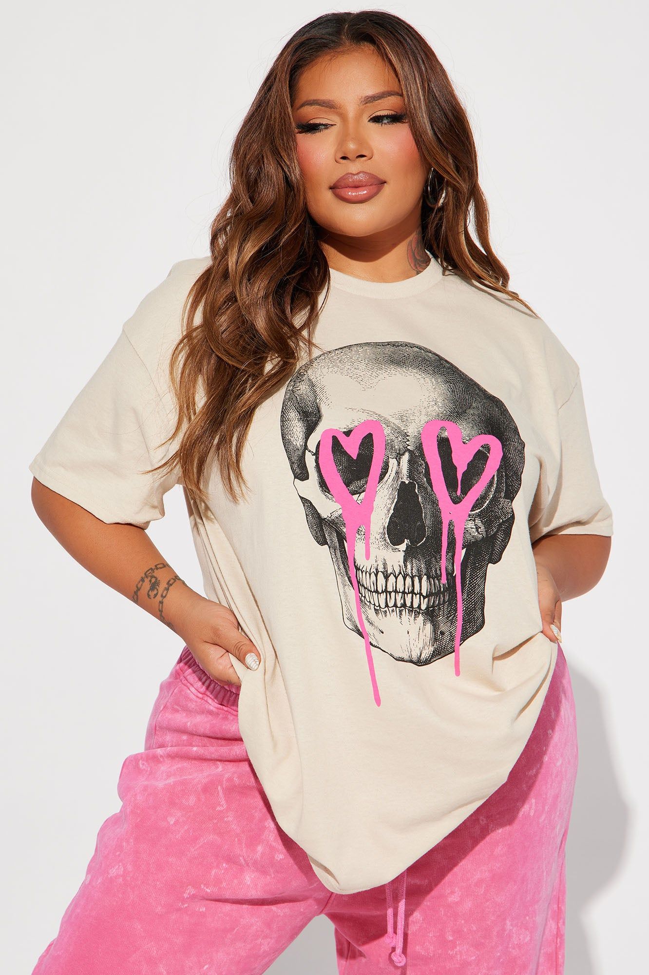 Eternal Love Skull Tshirt - Sand sold by Fashion Nova product image thumbnail 4