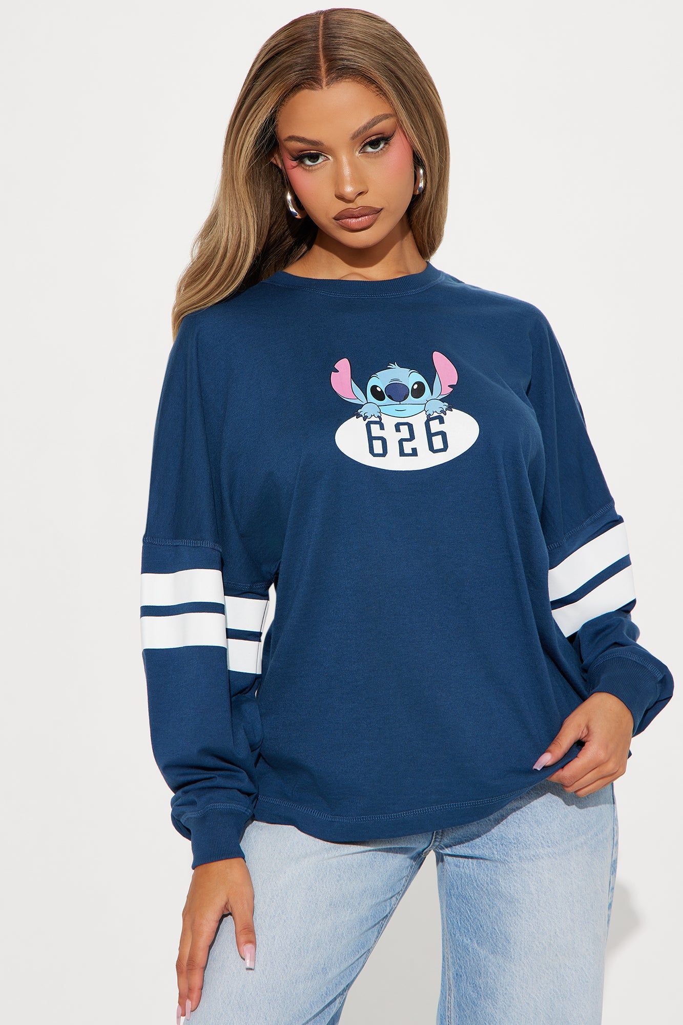 Stitch Jersey Tee - Navy sold by Fashion Nova product image thumbnail 2
