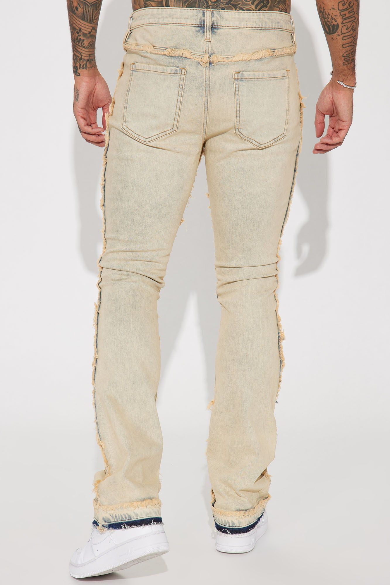 It's Up To You Stacked Skinny Flare Jeans - Vintage Blue Wash sold by Fashion Nova product image thumbnail 5