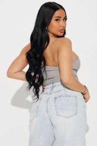 Nancy One Shoulder Bodysuit - Slate Grey sold by Fashion Nova