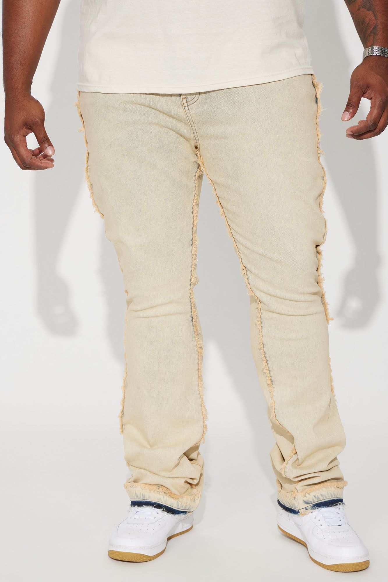 It's Up To You Stacked Skinny Flare Jeans - Vintage Blue Wash sold by Fashion Nova product image thumbnail 2