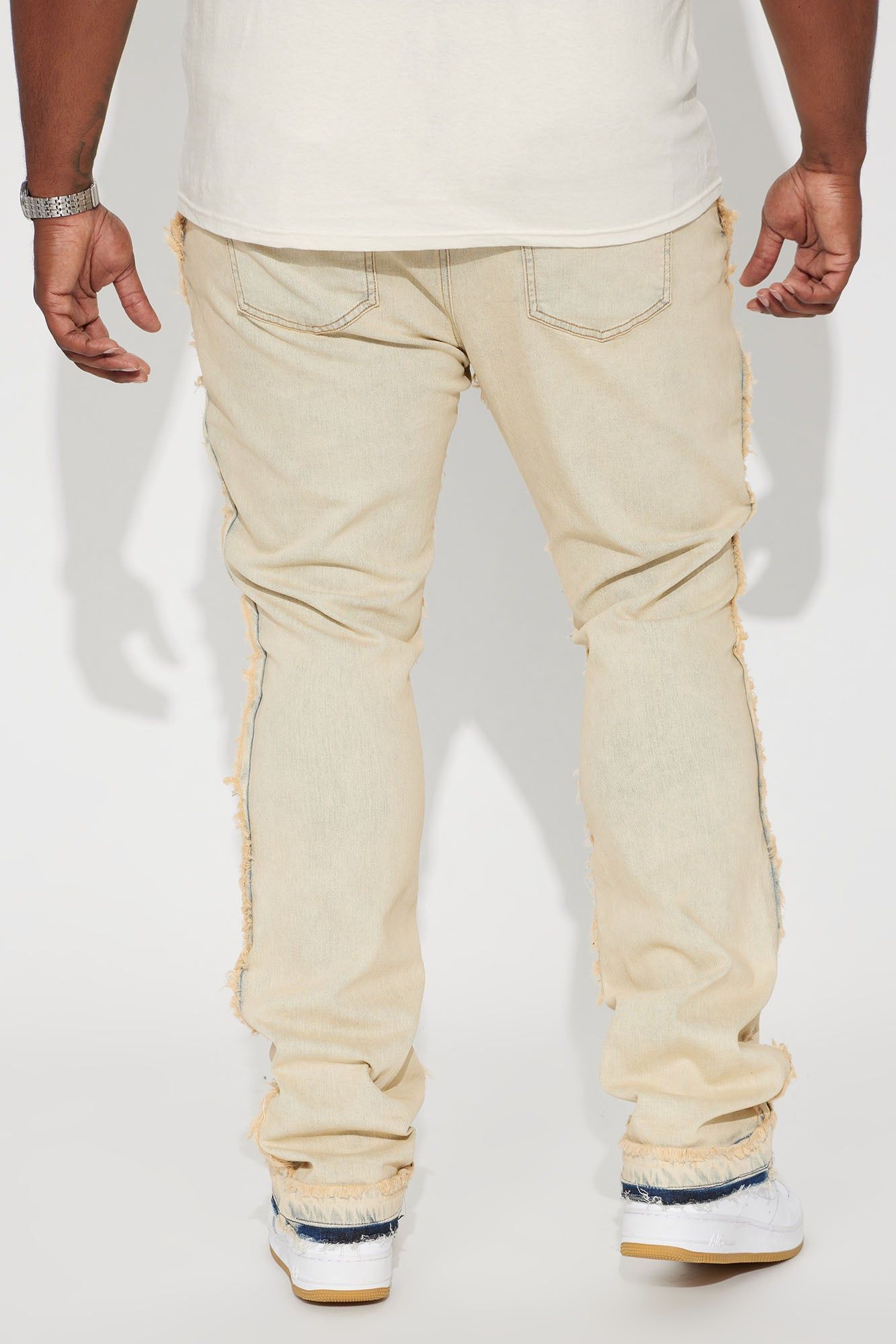 It's Up To You Stacked Skinny Flare Jeans - Vintage Blue Wash sold by Fashion Nova product image thumbnail 7