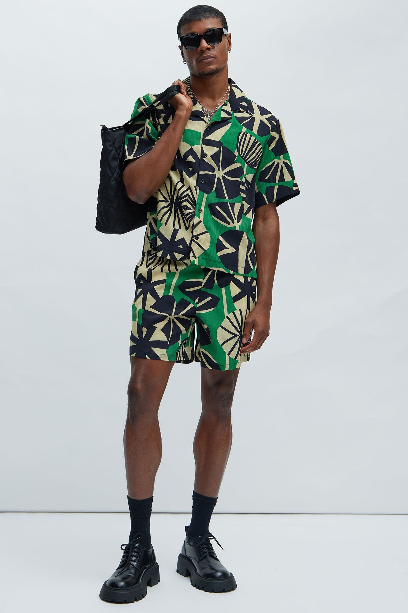 Masaka Textured Shirt - Green/combo sold by Fashion Nova product image thumbnail 2