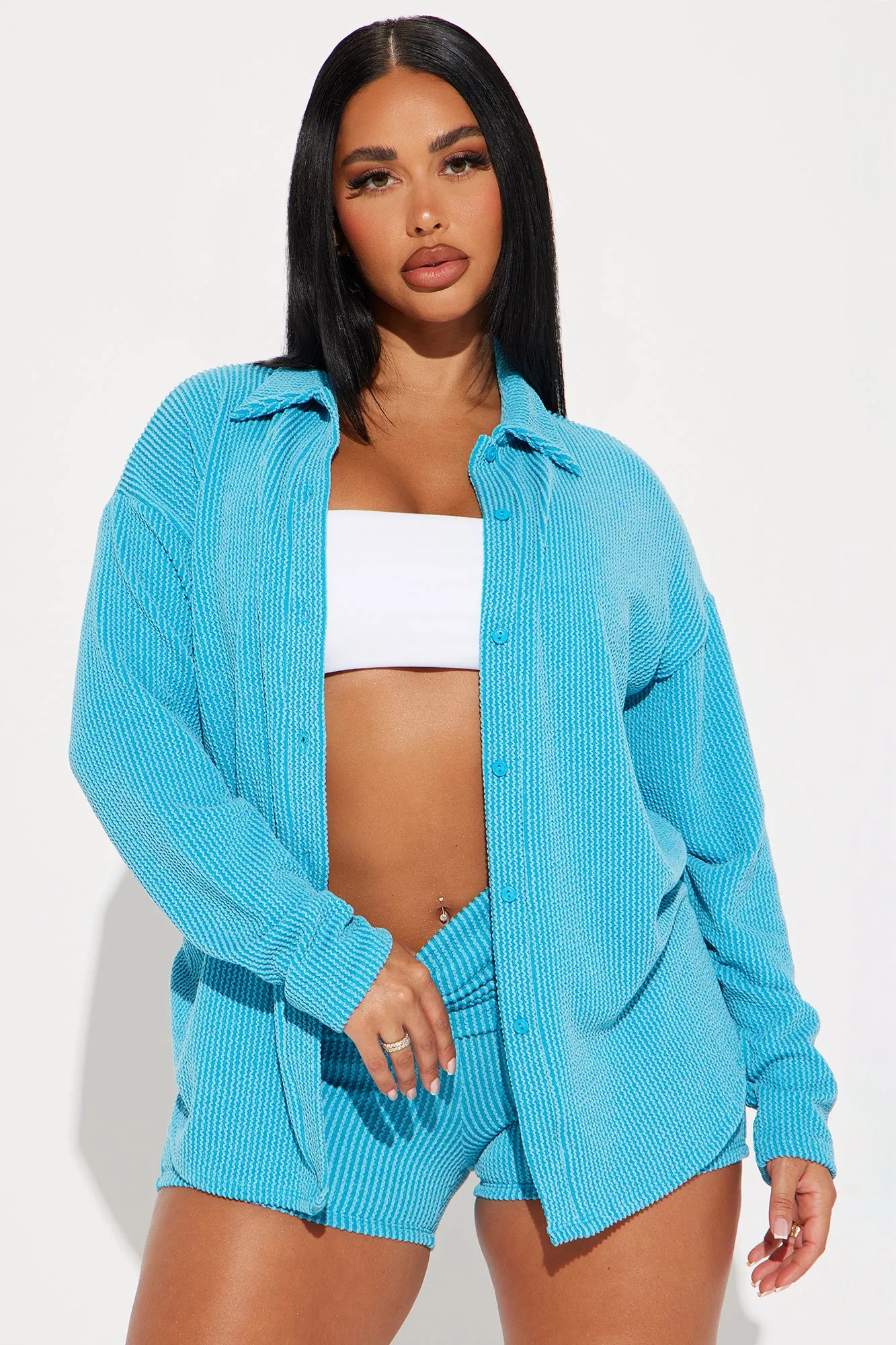 Maddie Biker Short Set - Turquoise sold by Fashion Nova product image thumbnail 2