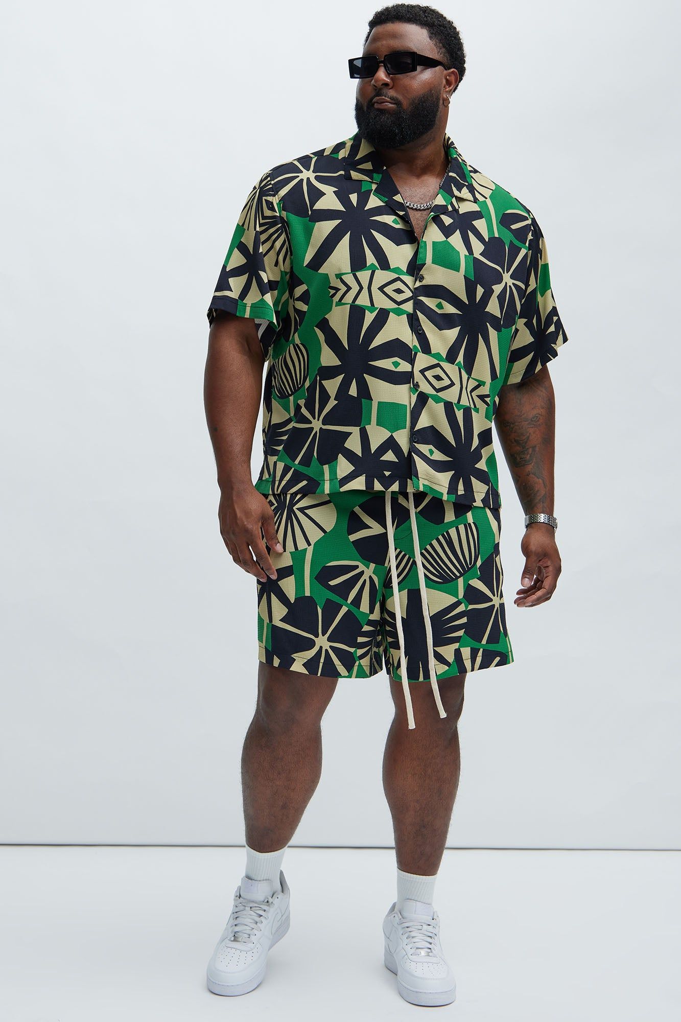 Masaka Textured Shirt - Green/combo sold by Fashion Nova product image thumbnail 5