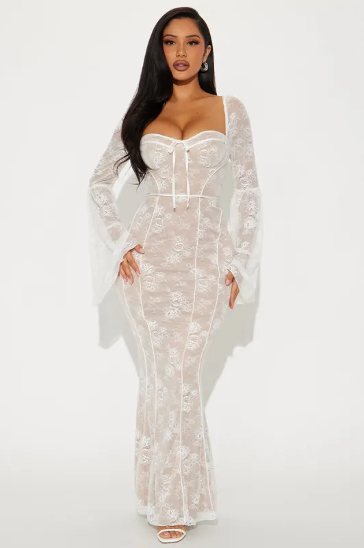 Fiona Lace Maxi Dress - White sold by Fashion Nova