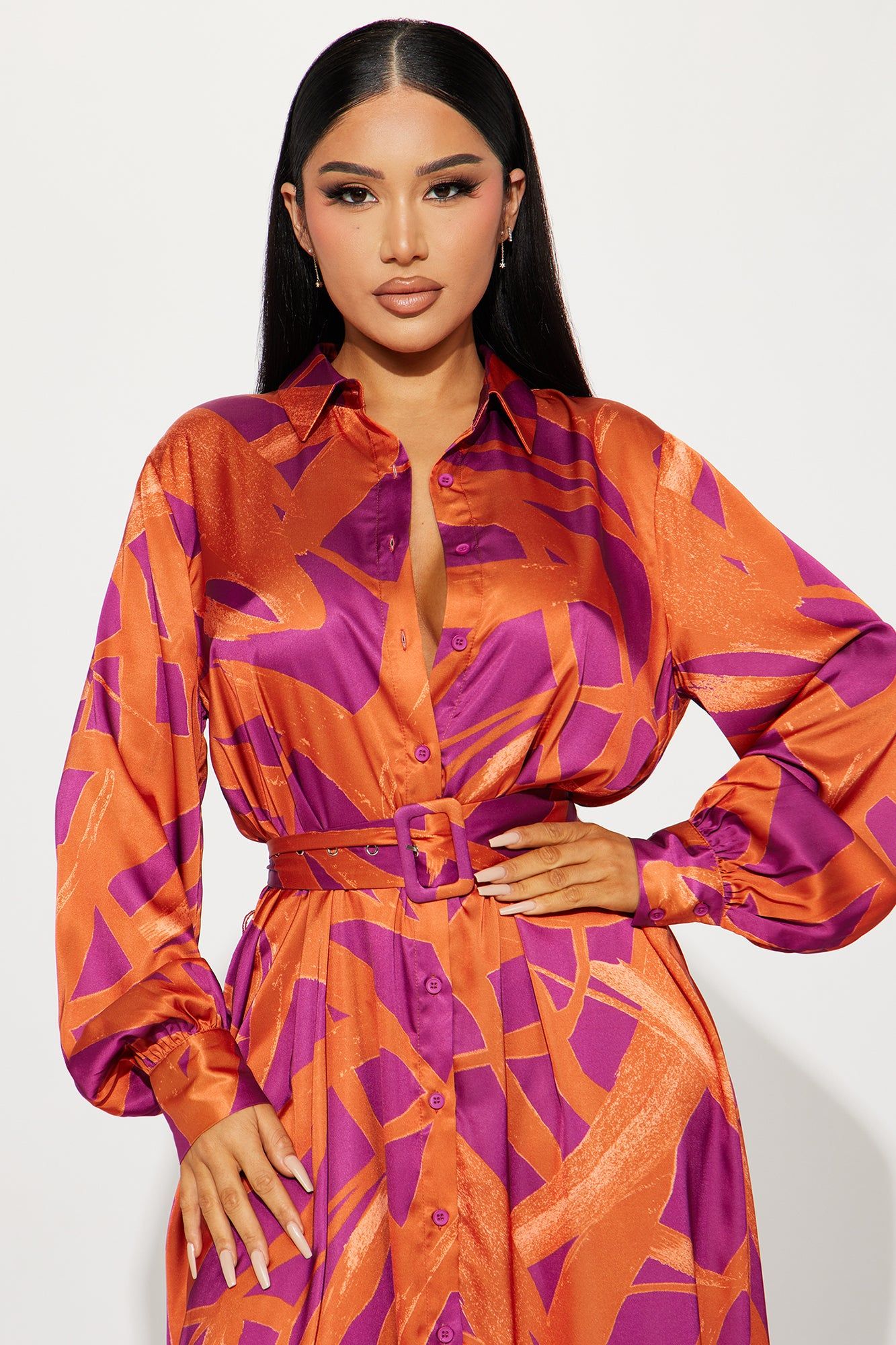 A Night In Santorini Maxi Dress - Rust/combo sold by Fashion Nova product image thumbnail 2