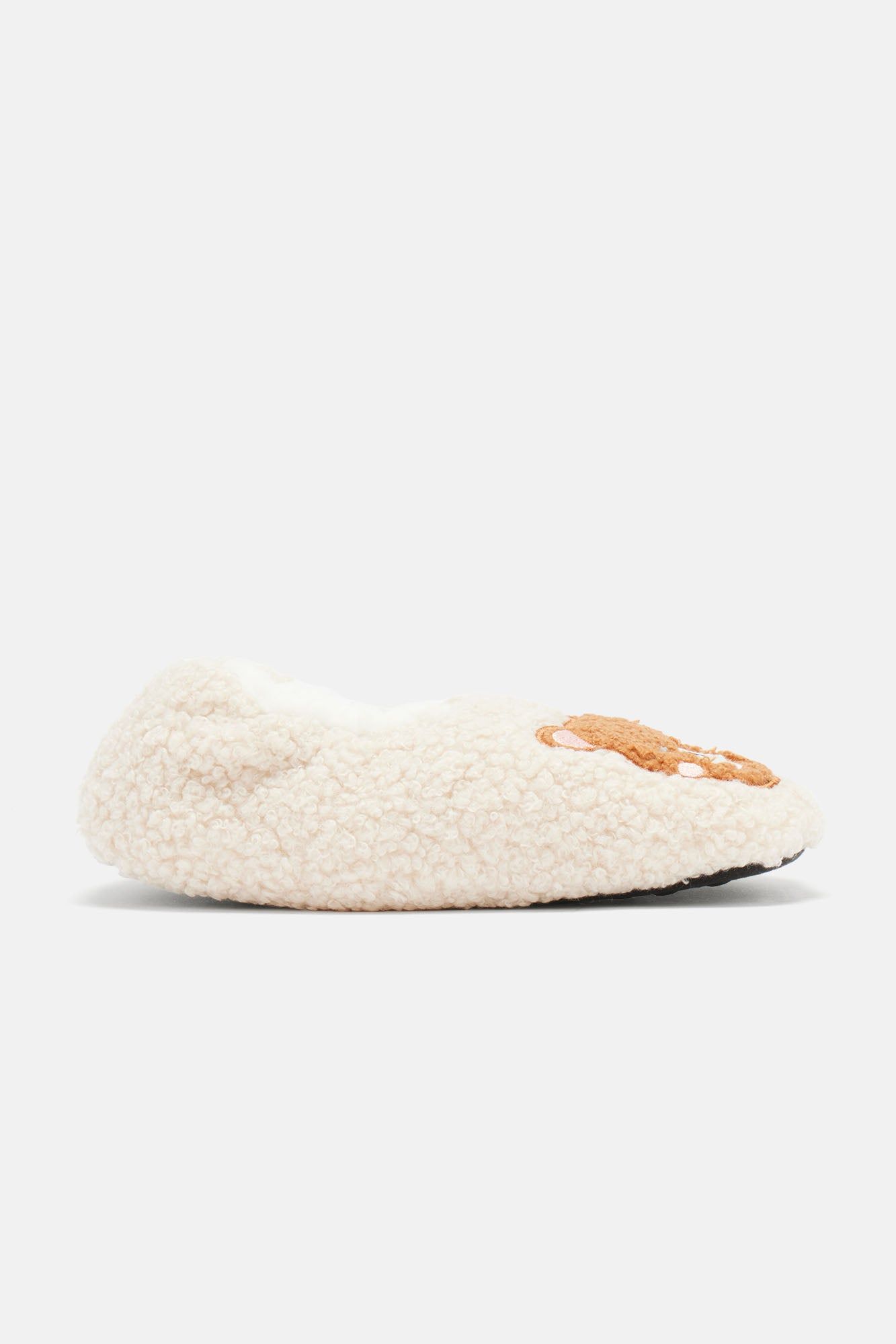 Mini Icon Fuzzy Babba Slippers - Khaki sold by Fashion Nova product image thumbnail 5