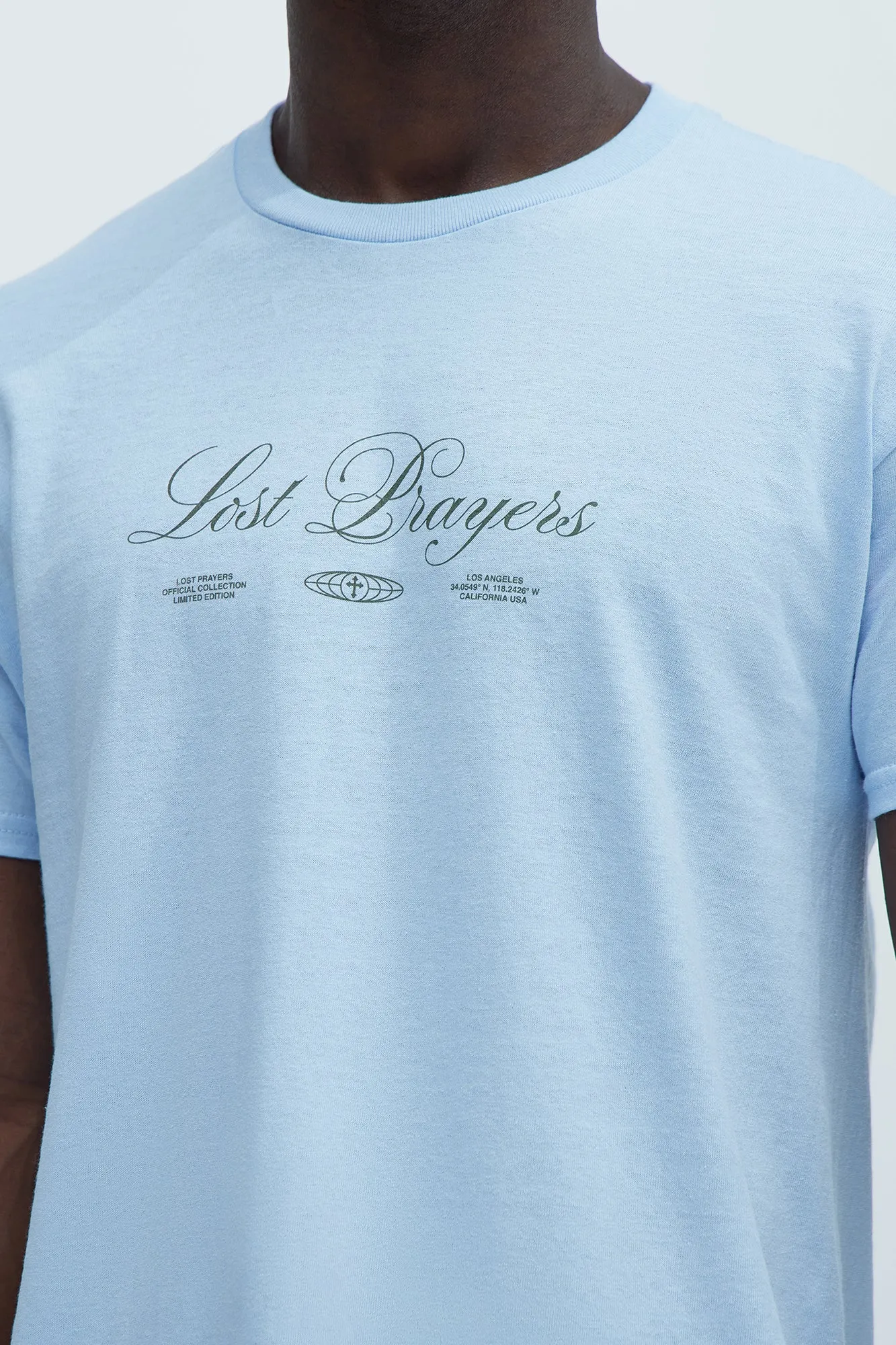 Lost Prayers Repent Short Sleeve Tee - Light Blue sold by Fashion Nova product image thumbnail 5
