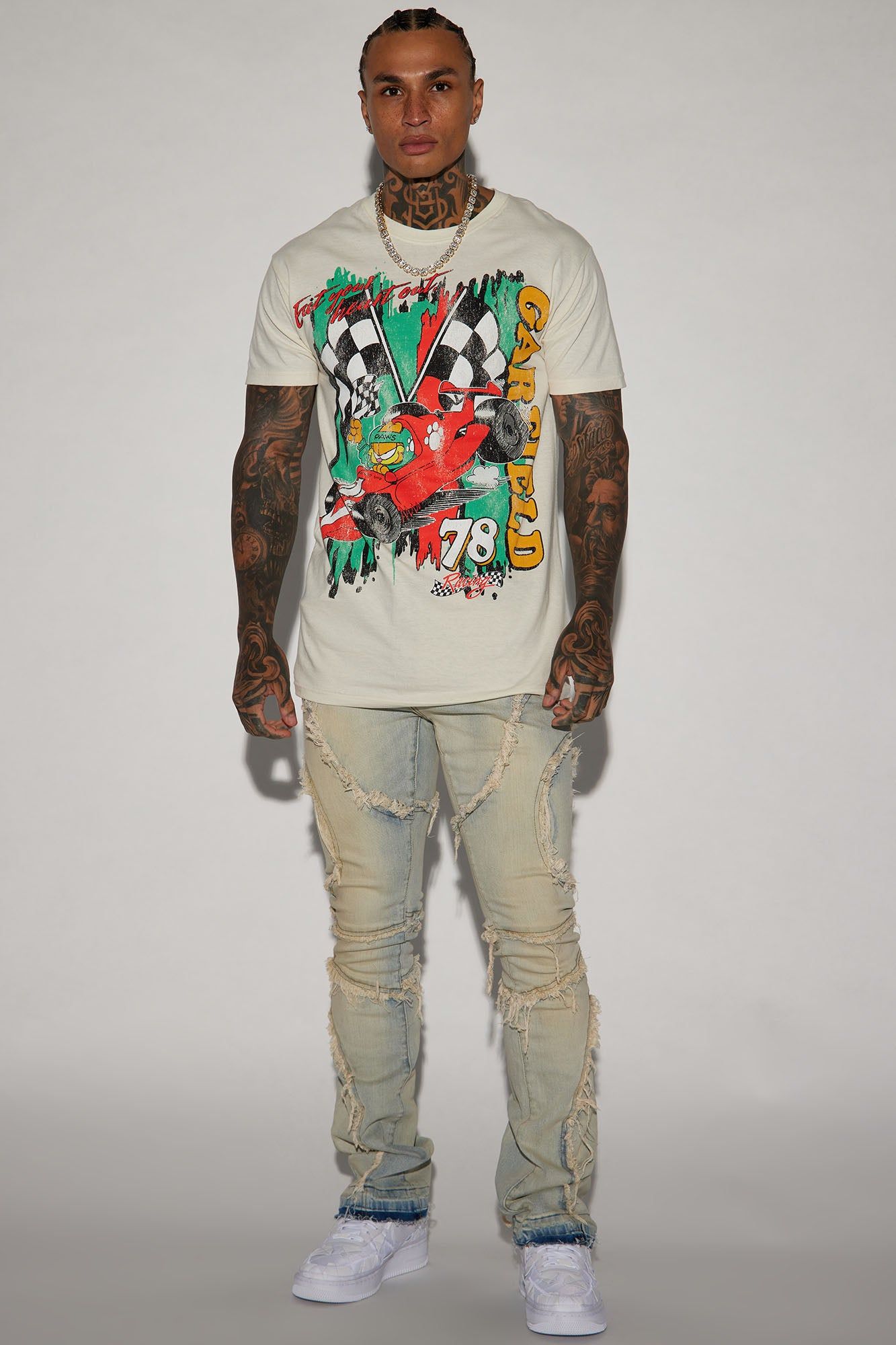 Garfield 1st Place Short Sleeve Tee - Off White sold by Fashion Nova product image thumbnail 3