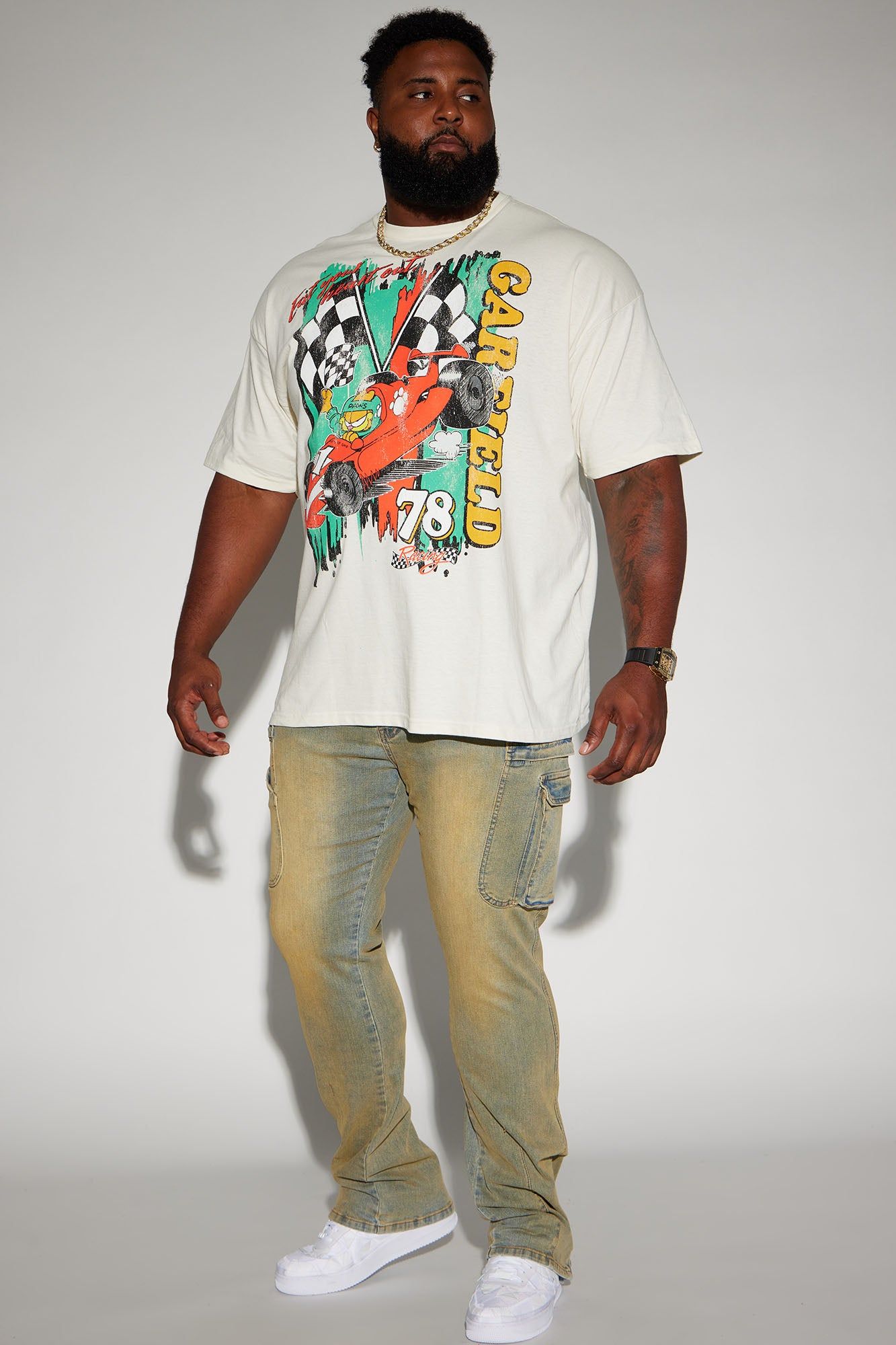 Garfield 1st Place Short Sleeve Tee - Off White sold by Fashion Nova product image thumbnail 5