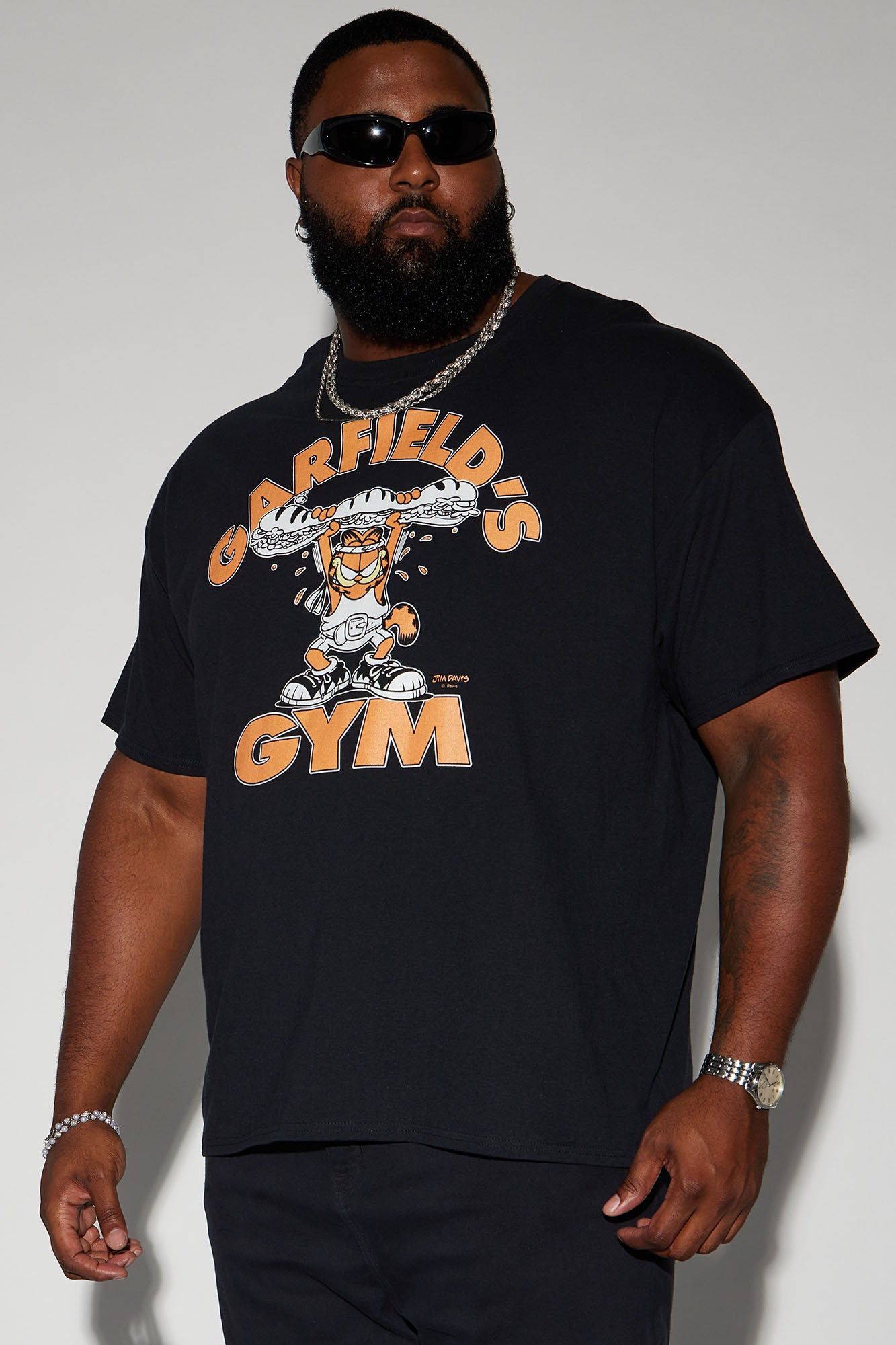 Garfield Gains Short Sleeve Tee - Black sold by Fashion Nova product image thumbnail 4
