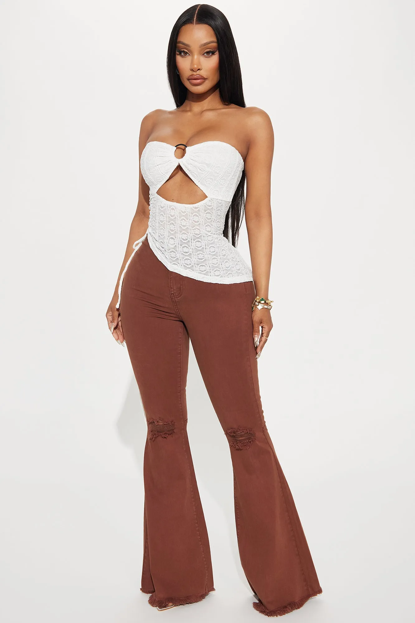 Blaire Lace Trim Cami Top - Ivory sold by Fashion Nova product image thumbnail 2