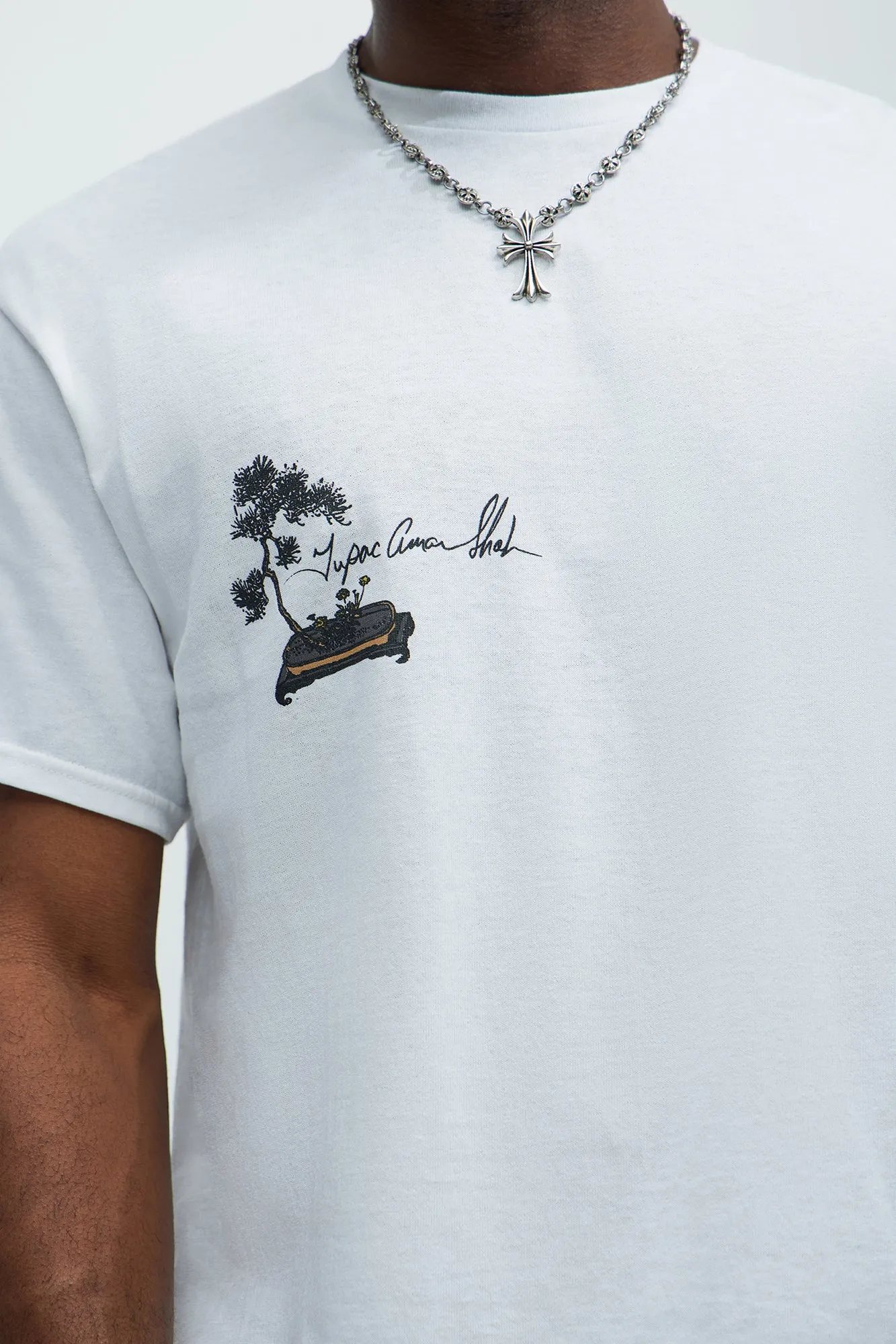 Tupac Panther Power Short Sleeve Tee - White sold by Fashion Nova product image thumbnail 4