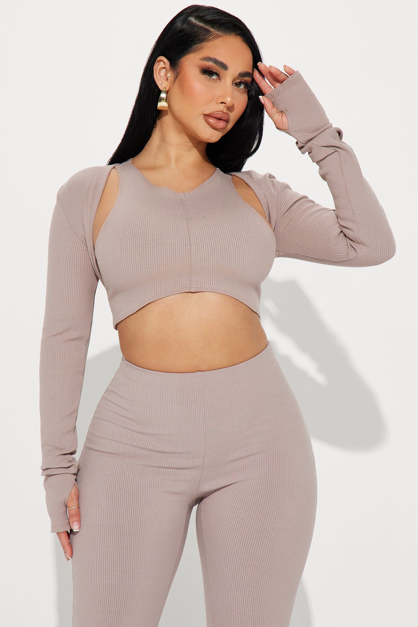 Odessa Snatched Long Sleeve Shrug - Sand sold by Fashion Nova product image thumbnail 2