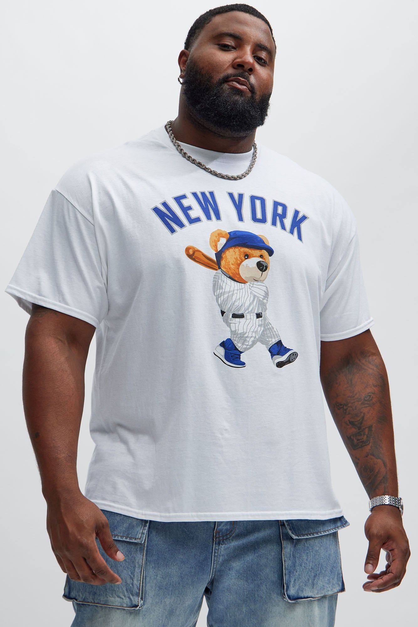 NY Bear Short Sleeve Tee - White sold by Fashion Nova product image thumbnail 4