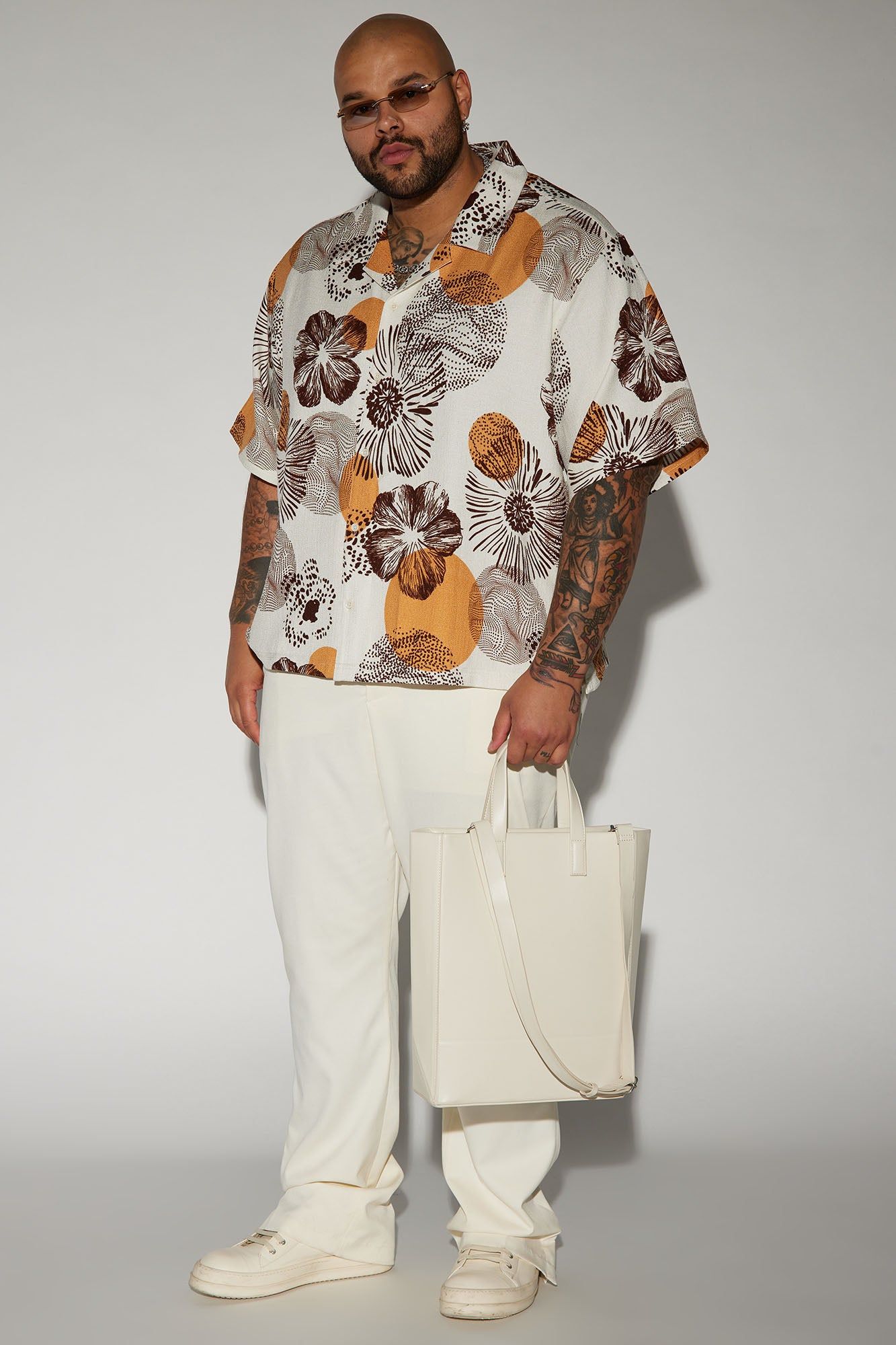 Take A trip Button Up Shirt - Natural/Combo sold by Fashion Nova product image thumbnail 5