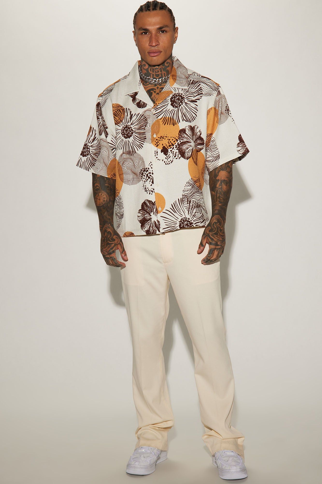Take A trip Button Up Shirt - Natural/Combo sold by Fashion Nova product image thumbnail 2