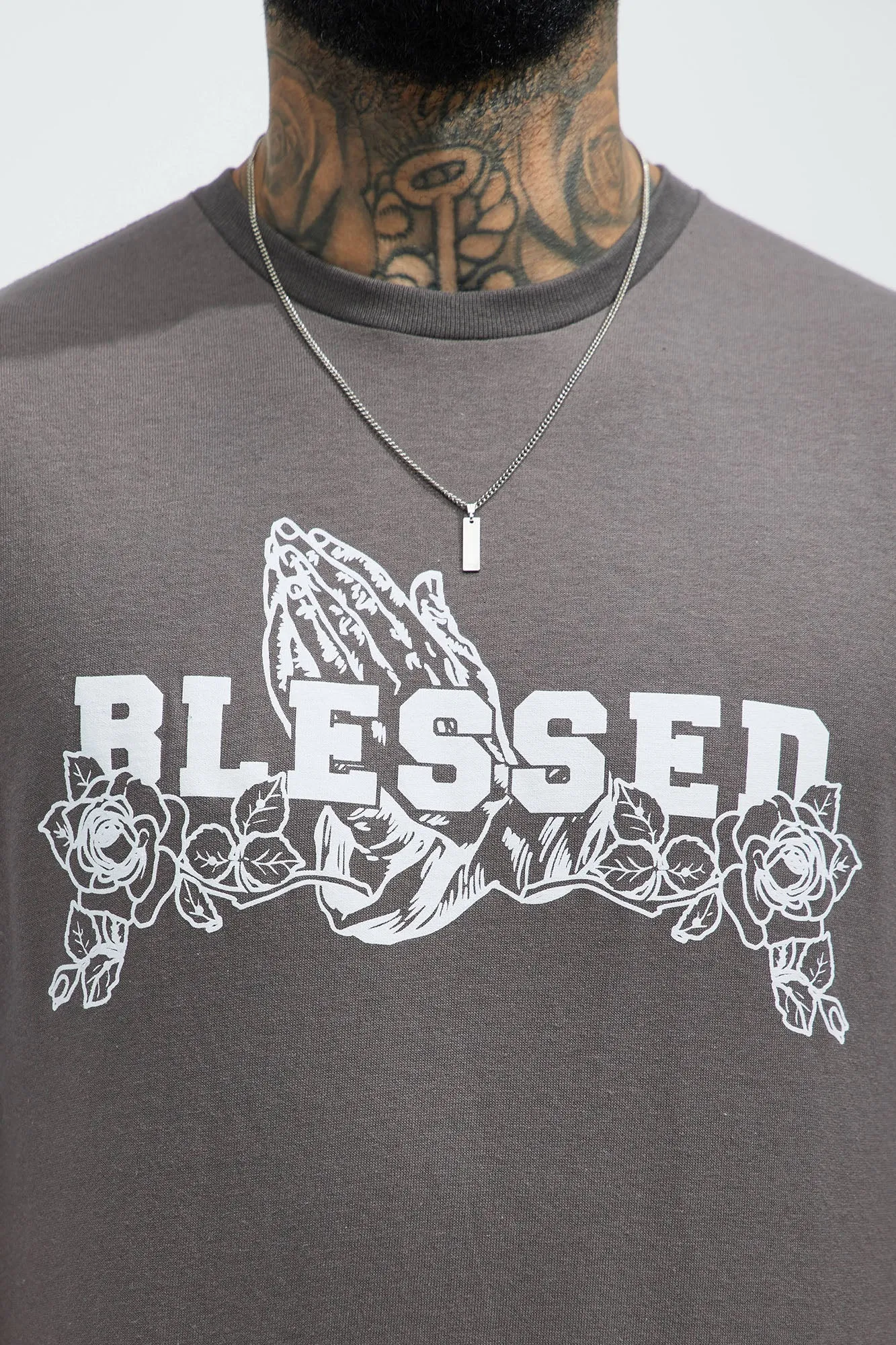 Pray And Go Get It Short Sleeve Tee - Charcoal sold by Fashion Nova product image thumbnail 3