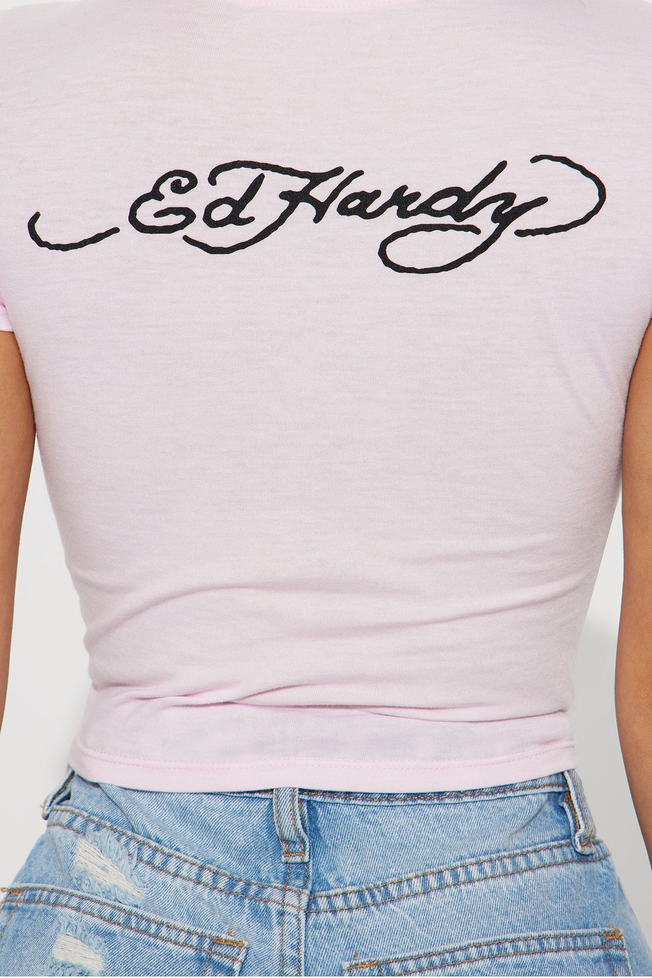 Ed Hardy Brave Eagle Fitted Tee - Pink sold by Fashion Nova product image thumbnail 5