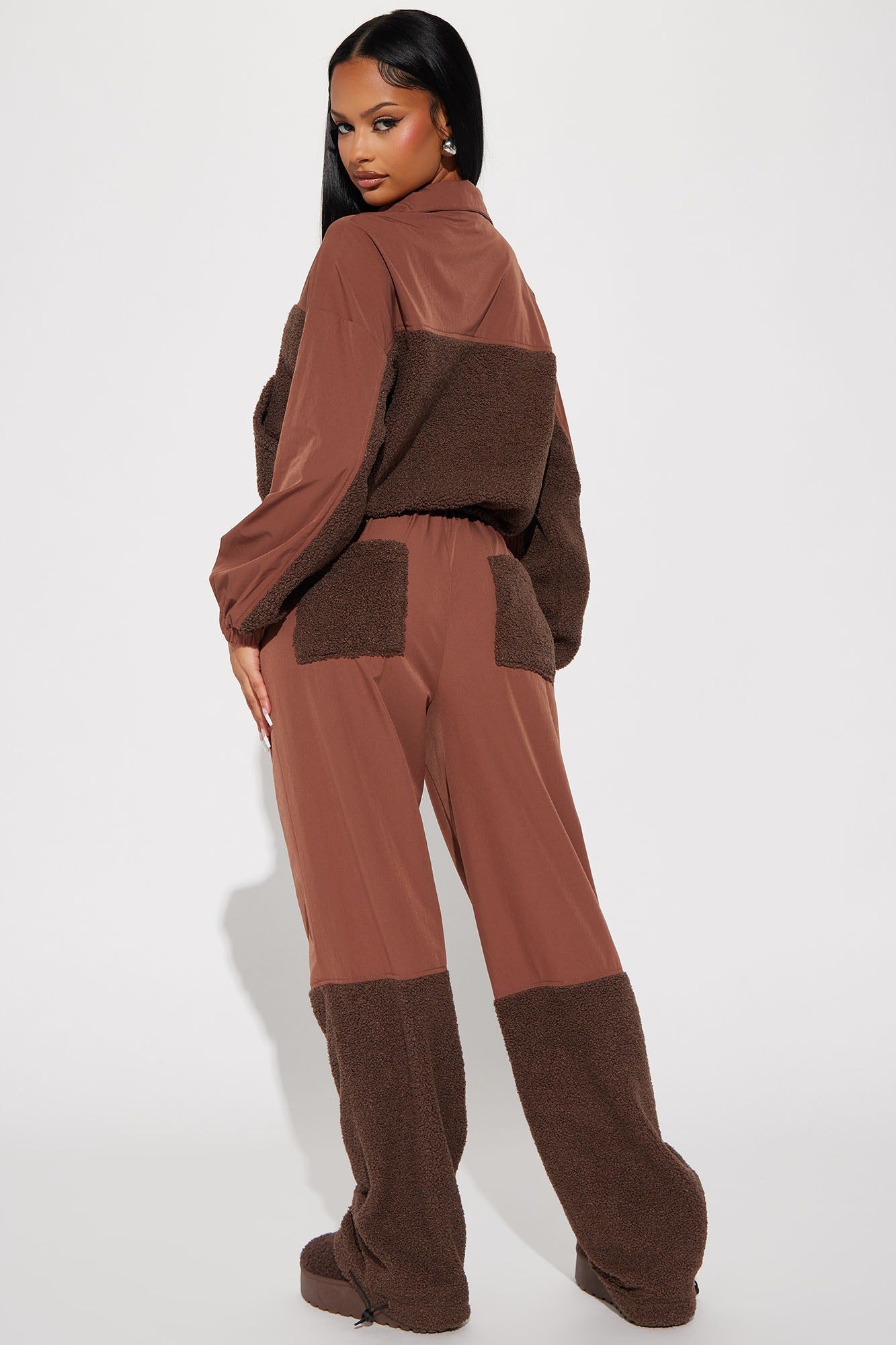 Teddy Jogger Set - Chocolate sold by Fashion Nova product image thumbnail 3