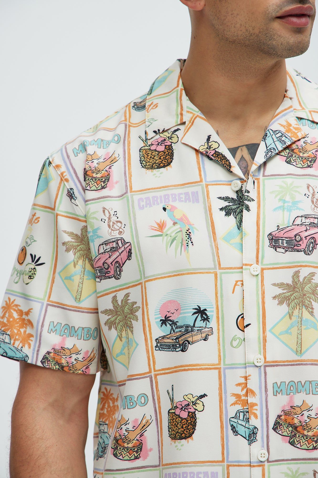 On The Coast Shirt - Off White/combo sold by Fashion Nova product image thumbnail 3