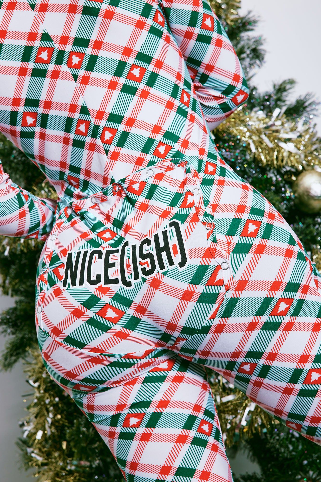 Niceish PJ Jumpsuit Onesie - Red/combo sold by Fashion Nova product image thumbnail 4