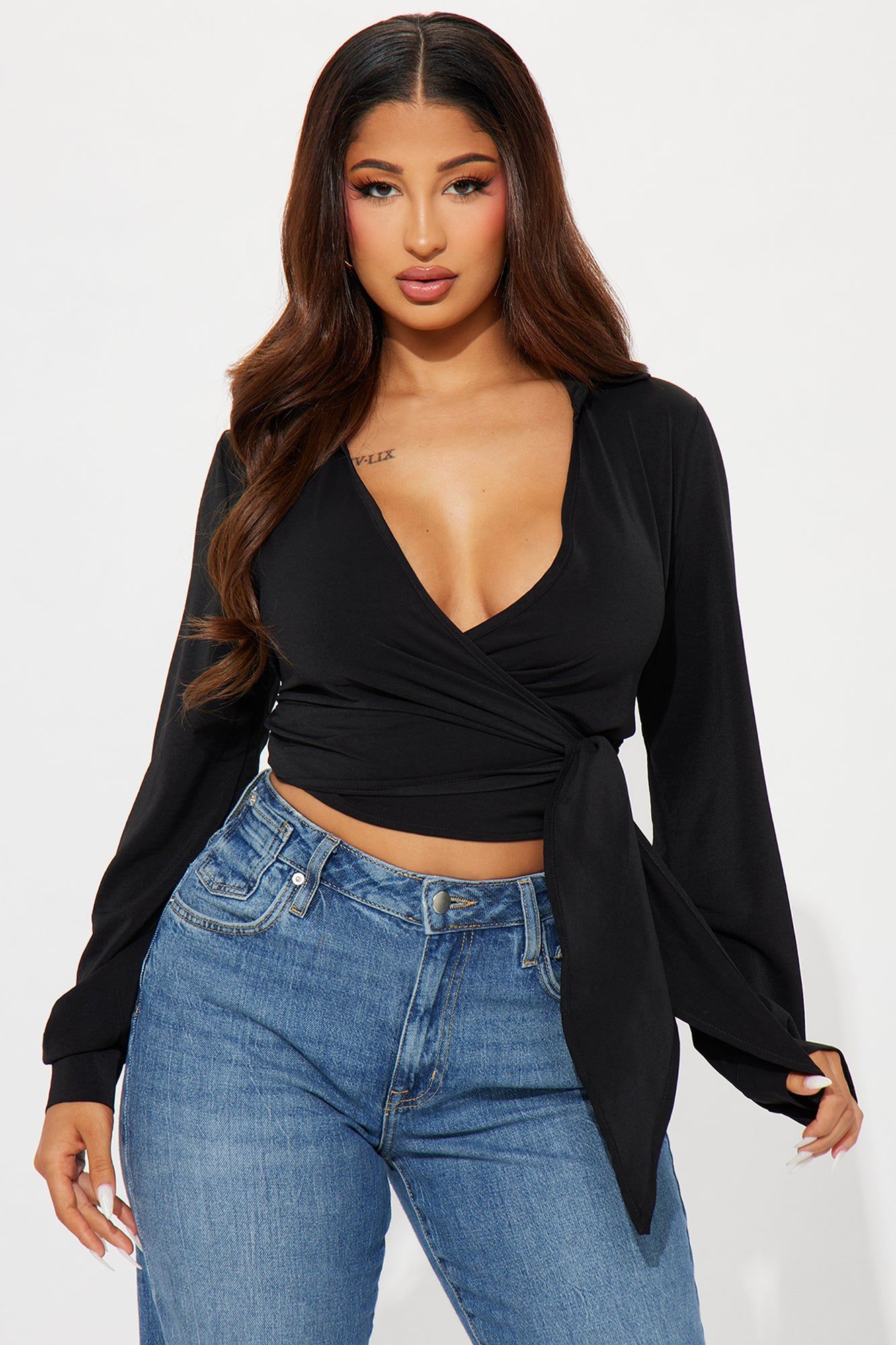All Yours Blouse Top - Black sold by Fashion Nova