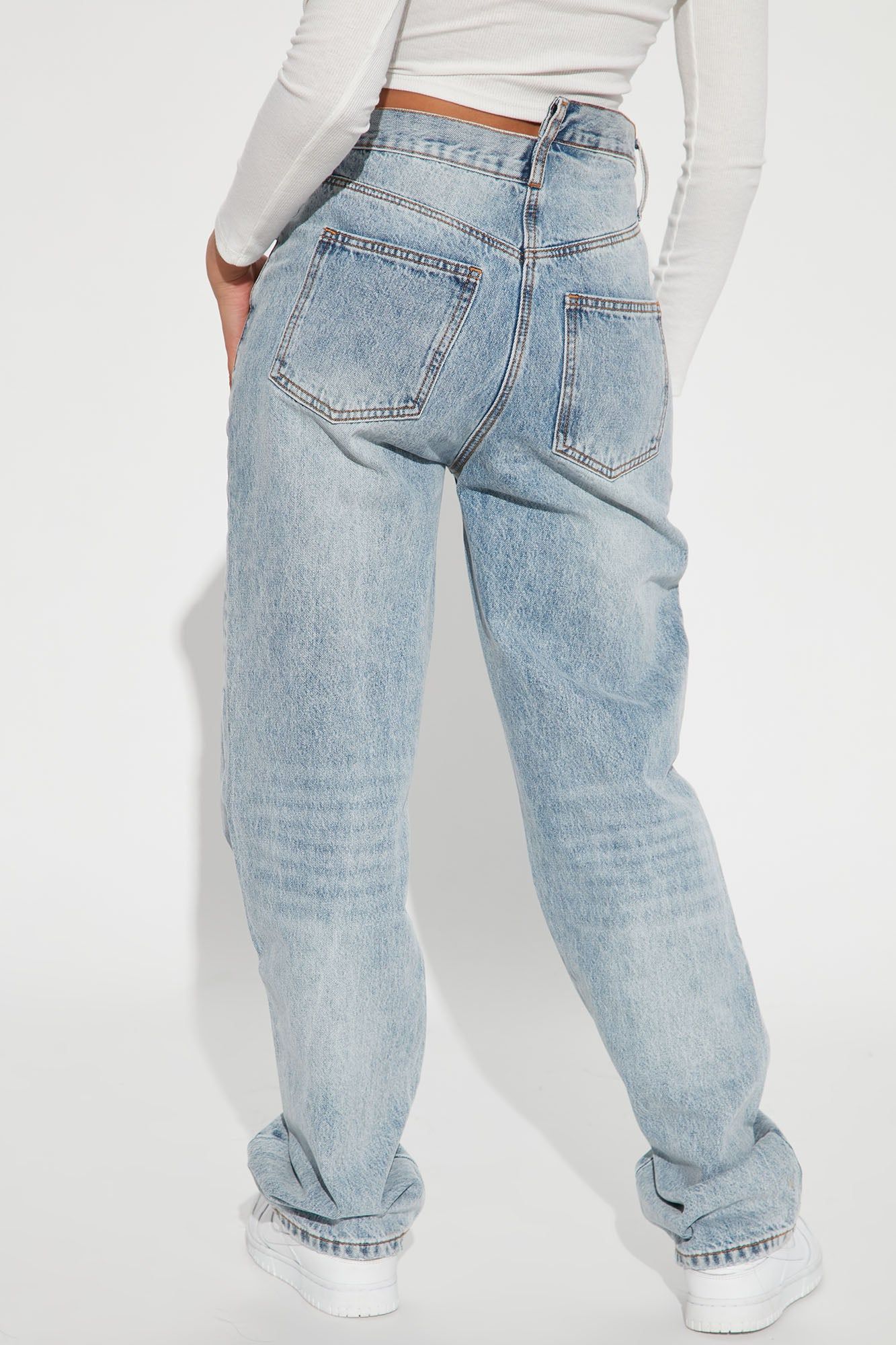 Step Waistband Crossover Jeans - Light Blue Wash sold by Fashion Nova product image thumbnail 5