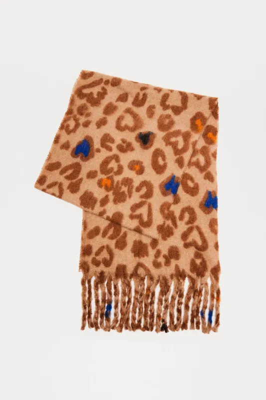 Animal Lover Scarf - Brown/combo sold by Fashion Nova