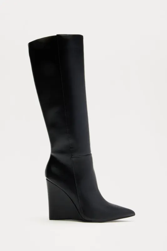 Adriana Knee High Boots - Black sold by Fashion Nova