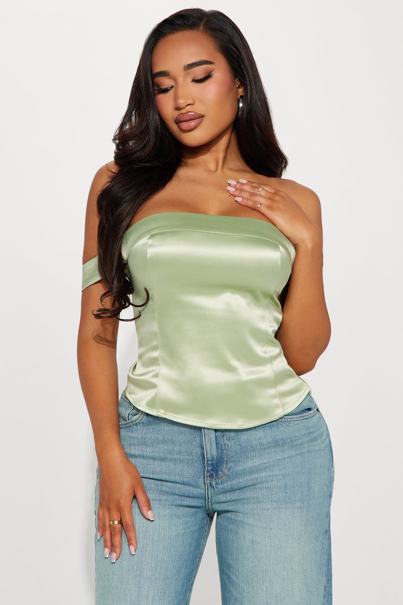 Win Me Over Top - Sage sold by Fashion Nova