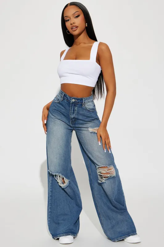 What's The Deal 90's Baggy Jeans - Dark Wash sold by Fashion Nova