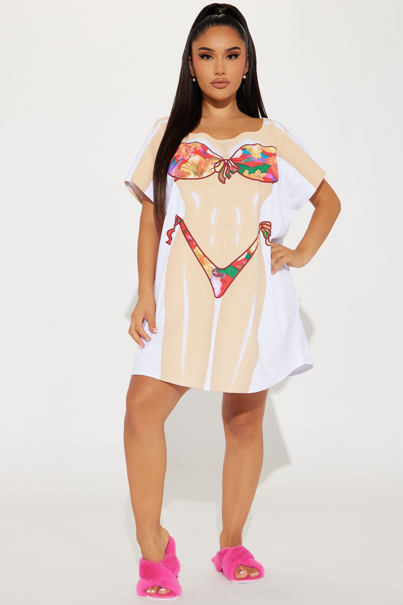 Tropical Paradise Body PJ Sleep Shirt - Multi Color sold by Fashion Nova product image thumbnail 2