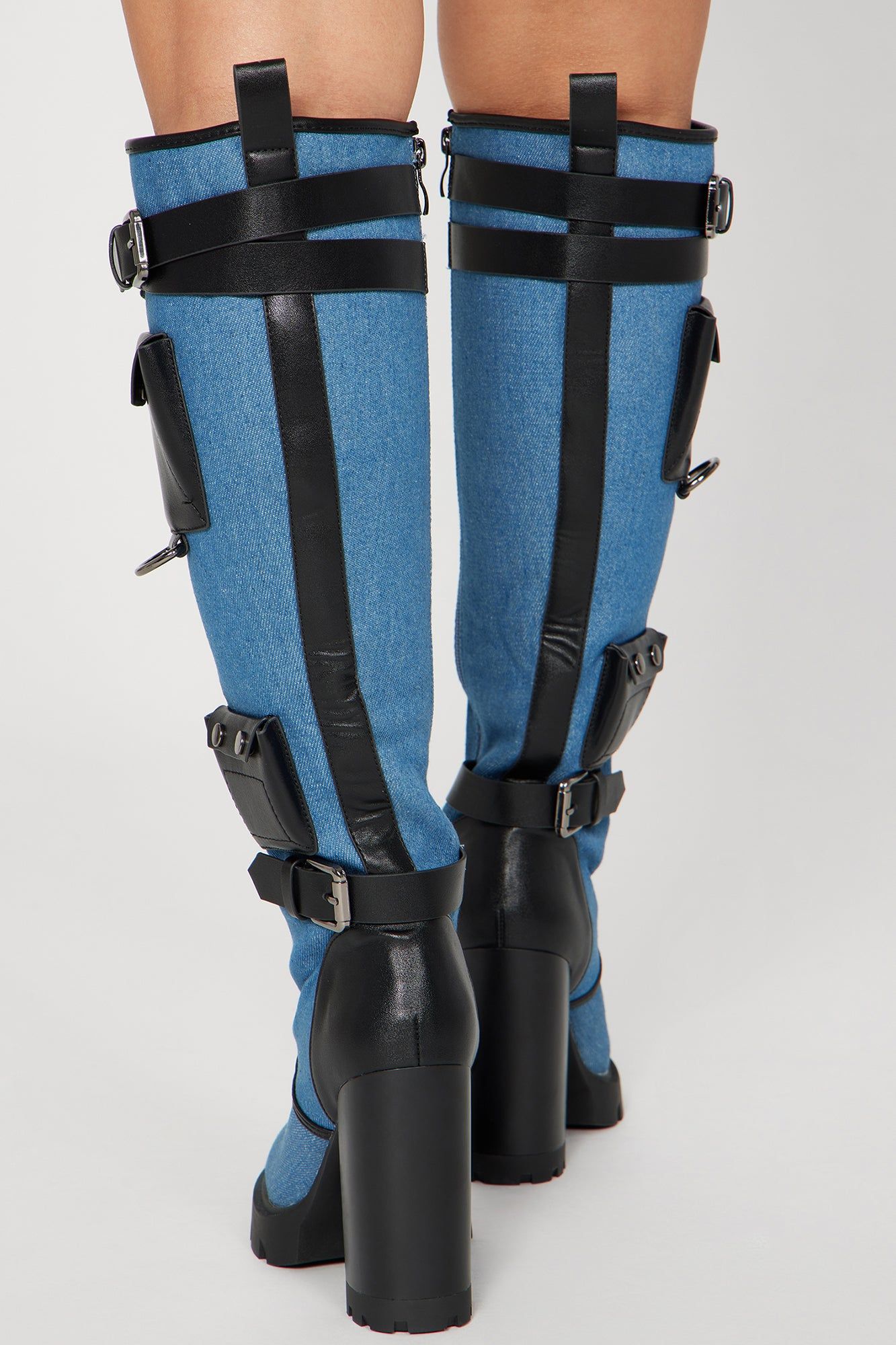 Baddie Alert Over The Knee Boots - Denim sold by Fashion Nova product image thumbnail 4