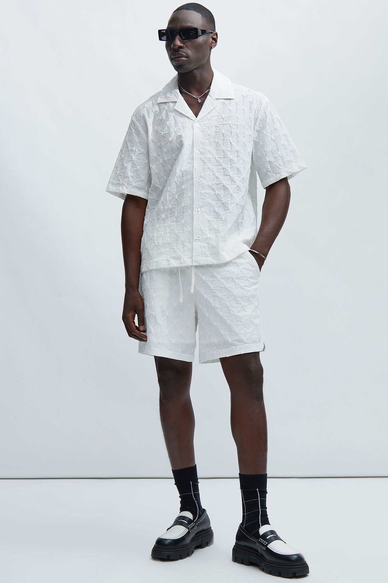 Atticus Textured Shirt - White sold by Fashion Nova product image thumbnail 2