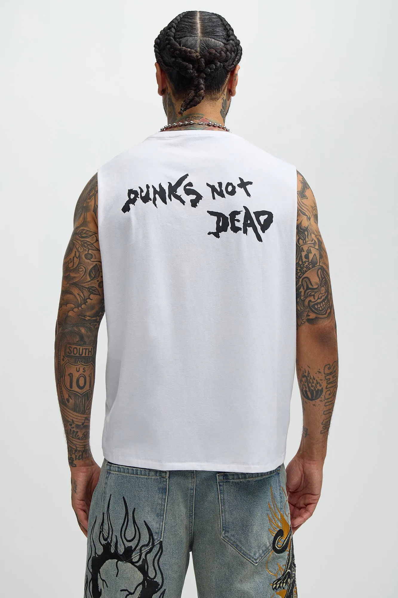 Ed Hardy Skull Top Hat Muscle Tee - White sold by Fashion Nova product image thumbnail 4