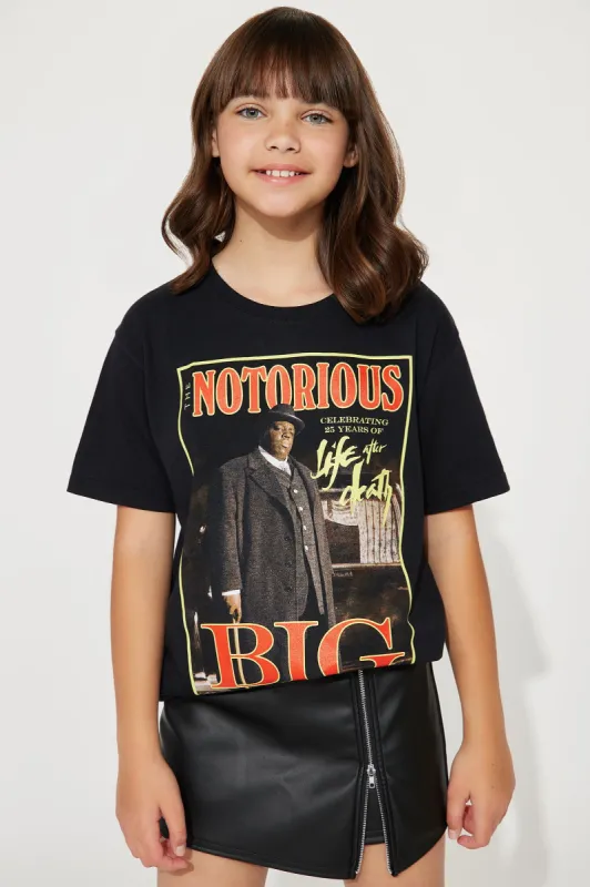 Mini Life After Death Biggie Tee - Black sold by Fashion Nova