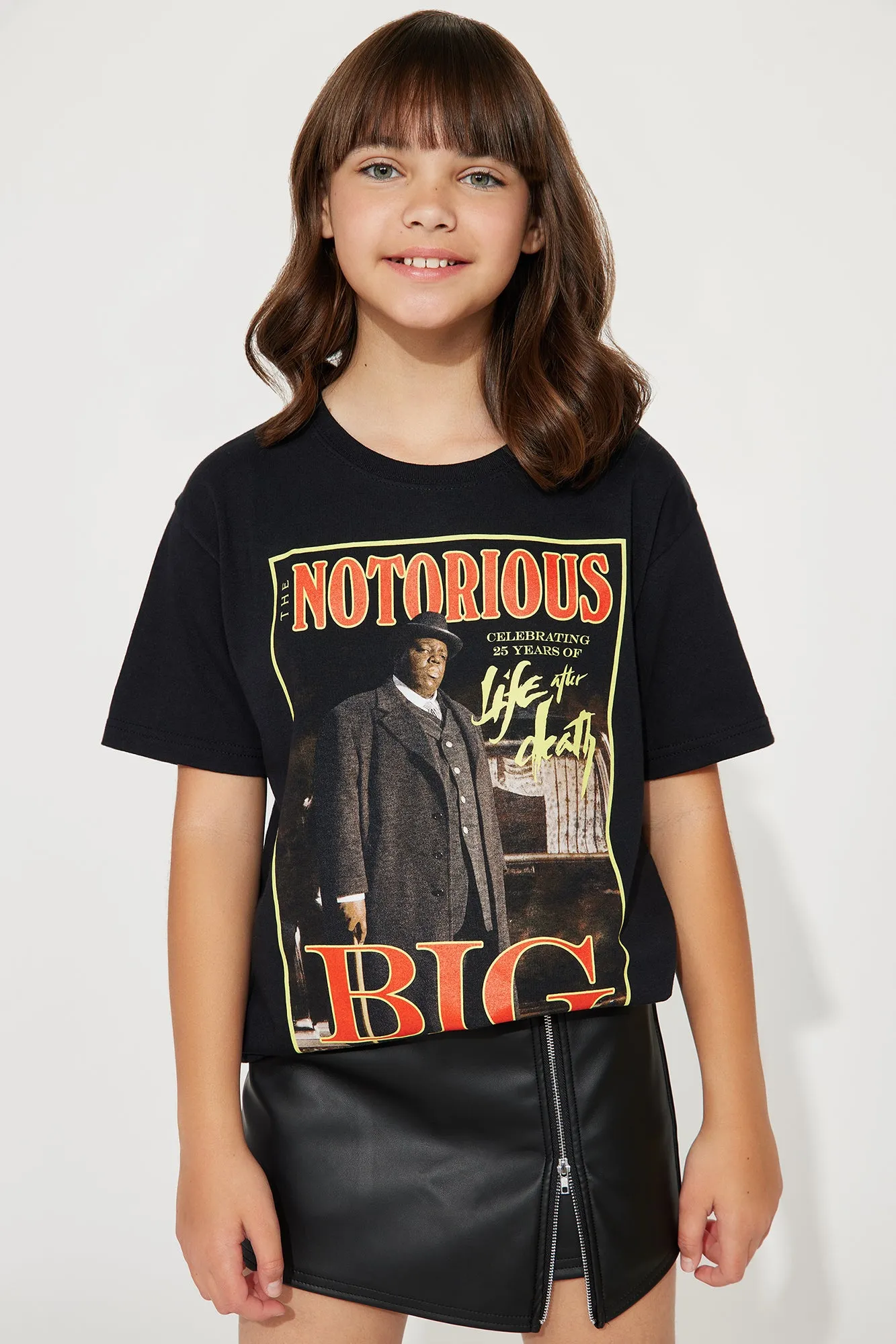 Mini Life After Death Biggie Tee - Black sold by Fashion Nova